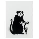 Spray Paint Driller Rat Unsigned Attr. Banksy