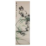 Gu Zhixin b.1945 Chinese Watercolor Paper Roll