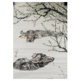 Fang Chuxiong b.1950 Chinese Watercolor Buffalo