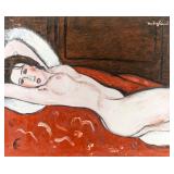 Italian Cubist School OOC Nude Signed Modigliani