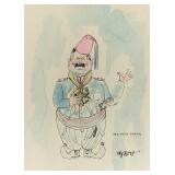 German Dadaist Watercolor Signed George Grosz
