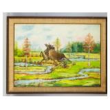 Belgium Oil on Board Landscape J. Vandevelde1969