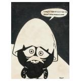 Italian Pop Art Ink on Paper Signed Toni Pagot