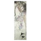 Ren Bonian 1840-1896 Chinese Watercolor Swallow