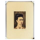 Mexican Surrealist Litho 50/150 Signed Frida Kahlo