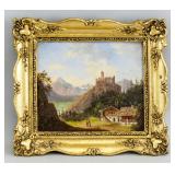 Austrian Realist Oil on Panel Franz Barbarini