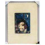 Russian-French Surrealist EA Linocut Marc Chagall