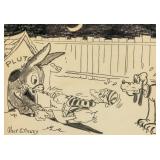 American Pop Art Ink on Paper Signed Walt Disney