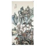 Liang Shiyu b.1945 Chinese Watercolor Paper Roll