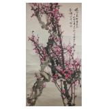 Li Jun b.1939 Chinese Watercolor Plum Tree