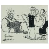 US Pop Art Ink on Paper Signed Elzie Crisler Segar