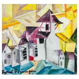 German-US Oil & Tempera Signed Lyonel Feininger