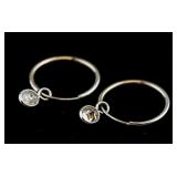14K White Gold 0.45 ct Diamond Earrings CRV $2000