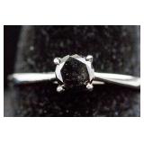 0.68 ct Black Diamond White Gold Ring CRV $900