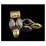 Smoky Quartz Citrine Earrings RV $160