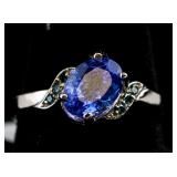 10K White Gold 1.2 ct Tanzanite Ring CRV $2300