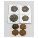 Chinese Repubic and Qing Dynasty Copper Coin 8 PC