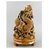 Qing Period Fine Bamboo Dragon Carving