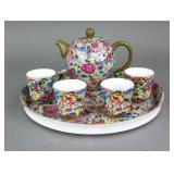 Rare Qing Porcelain Teapot Set Yongzheng Mark