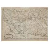 18th Century French Map of Persia Paris Meridian