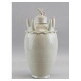 Chinese Ding Yao Style White Porcelain Lotus Vase
