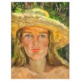 Artist Signed KPM Russian Oil on Paper Portrait