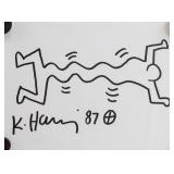 Keith Haring American Pop Art Ink on Paper "87"