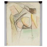 Georges Braque French Fauvist Mixed Media on Paper