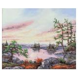 Canadian Oil on Board Landscape Framed