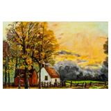 Canadian Oil on Board Framed Landscape