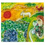 Marc Chagall French Cubist Expressionist Gouache