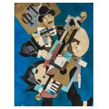 Ivan Puni Russian Suprematist Gouache on Paper