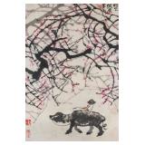 Li Keran 1907-1989 Chinese Watercolor Cowboy