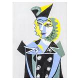 Pablo Picasso Spanish Cubist Oil on Paper Portrait