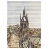 Winston Churchill British Impressionist Watercolor