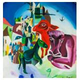 Max Ernst German Surrealist Gouache on Paper