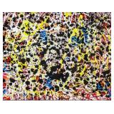 Jackson Pollock American Abstract Oil on Paper