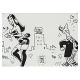 Jordi Bernet Spanish Pop Art Ink on Paper