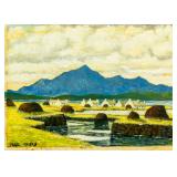 Paul Henry Irish Impressionist Oil on Board
