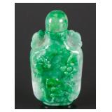 Chinese Fine Green Jadeite Snuff Bottle