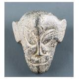 Hongshan Hardstone Carved Face Pendant