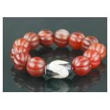 Chinese Tianzhu & Agate Bracelet