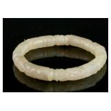 Chinese White Hardstone Carved Bracelet