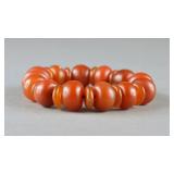 Old Chinese Hardstone Carved Bead Bracelet
