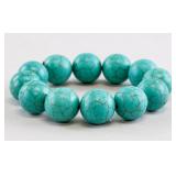 Chinese Turquoise Round Bead Bracelet