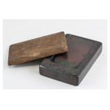 Chinese Fine Dual Ink Stone with Wood Cover