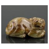 Fine Chinese Celadon Jade Carved Fu Dog