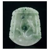 Burma Green Jadeite Carved Bird Pendant
