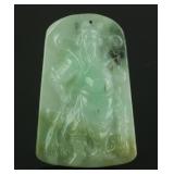Chinese Grade A Green Jadeite Pendant W/ Cert