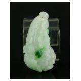 Chinese Grade A Green Jadeite Pendant w/ Cert